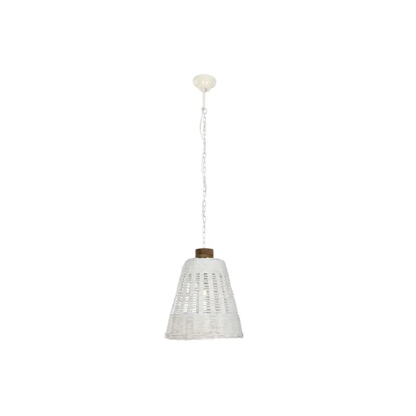 Ceiling Light Home ESPRIT White Bamboo Mango wood 50 W 48 x 48 x 57 cm