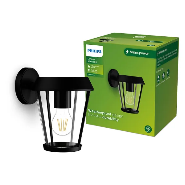 Sieninis apšvietimas Philips sunera Juoda 25 W Aliuminis E27