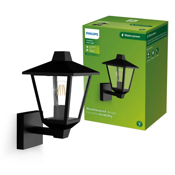Wall Light Philips kinno Black 25 W Aluminium E27