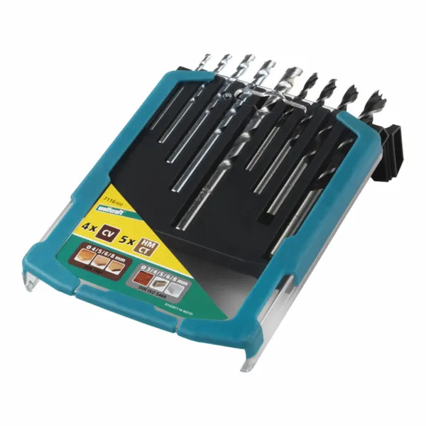 Spool set Wolfcraft Steel 9 Pieces 91 Pieces