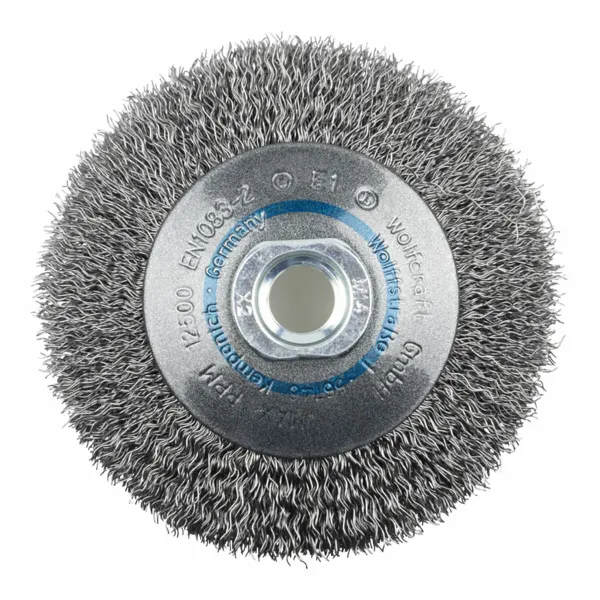 Conical brush Wolfcraft Steel Cable Ø 100 X 15 MM