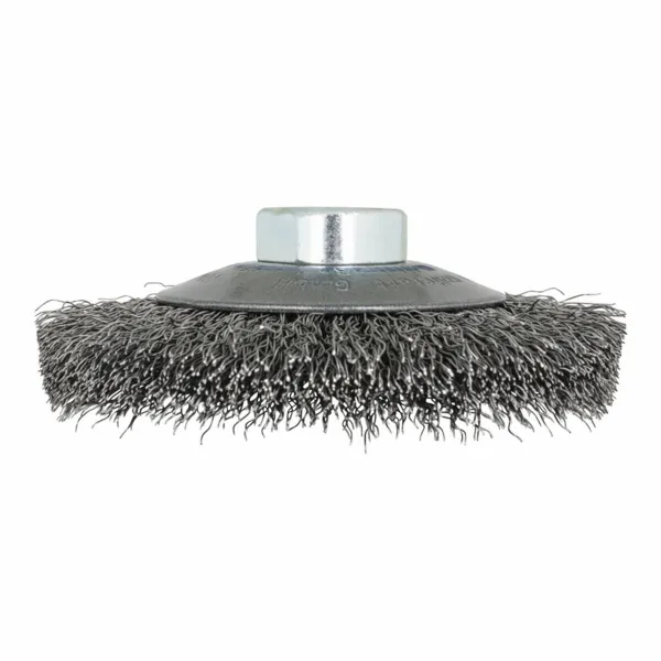 Conical brush Wolfcraft Steel Cable Ø 100 X 15 MM