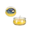 Candle Yellow Glass Wax 7,7 x 4 x 7,7 cm (24 Units)