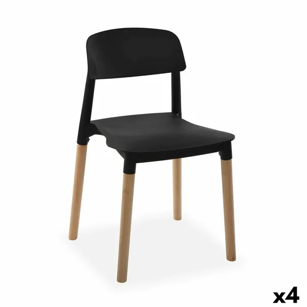 Chair Versa Black 45 x 76 x 42 cm (4 Units)