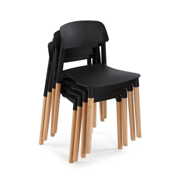 Chair Versa Black 45 x 76 x 42 cm (4 Units)