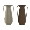 Vase Home ESPRIT Brown Beige Metal 25 x 25 x 44 cm (2 Units)