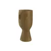 Vase Home ESPRIT Brown Resin Face 15 x 15 x 31 cm