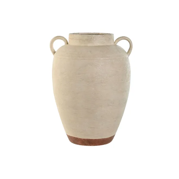 Vase Home ESPRIT White Metal Traditional 27 x 27 x 37 cm