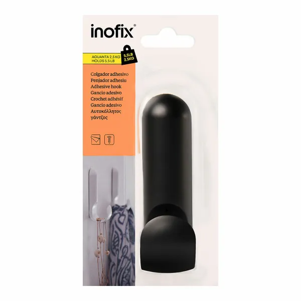 Подвесной крючок Inofix atlas Чёрный 2,5 kg Клейкий