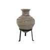 Vase Home ESPRIT Black Beige Metal Magnesium 28 x 28 x 47 cm