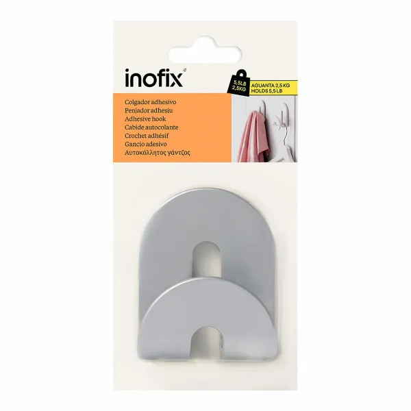 Kabliukas pakabinti Inofix calma Sidabras 2,5 kg Limpantis