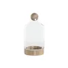 Vase Home ESPRIT Transparent Natural Wood Crystal 21 x 21 x 42 cm