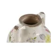 Vase Home ESPRIT White Multicolour Lilac Stoneware 17 x 17 x 22 cm