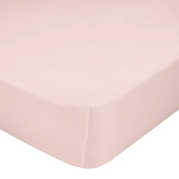 Fitted bottom sheet HappyFriday BASIC Light Pink 200 x 200 x 32 cm