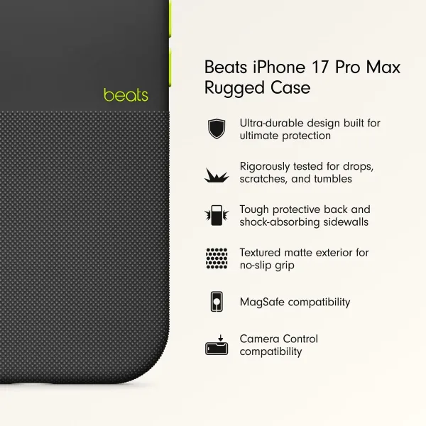 Pārvietojams Pārsegs Beats iPhone 17 Pro Max Melns Apple
