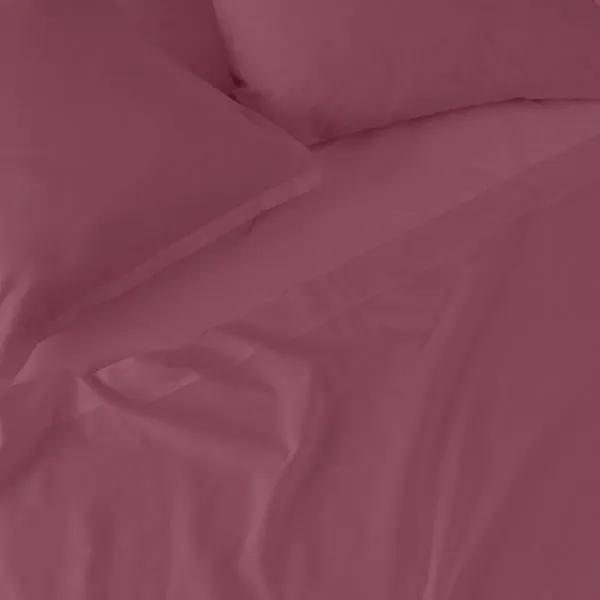 Fitted bottom sheet HappyFriday BASIC Magenta 160 x 200 x 32 cm