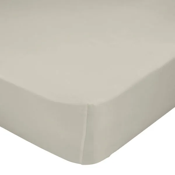 Fitted bottom sheet HappyFriday BASIC Beige 200 x 200 x 32 cm