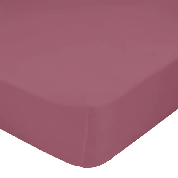 Fitted bottom sheet HappyFriday BASIC Magenta 140 x 200 x 32 cm 