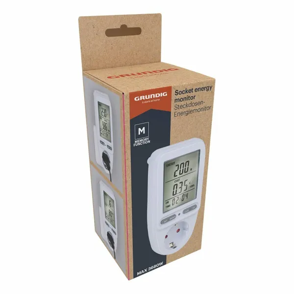 Plug with electricity consumption monitor Grundig 16 A