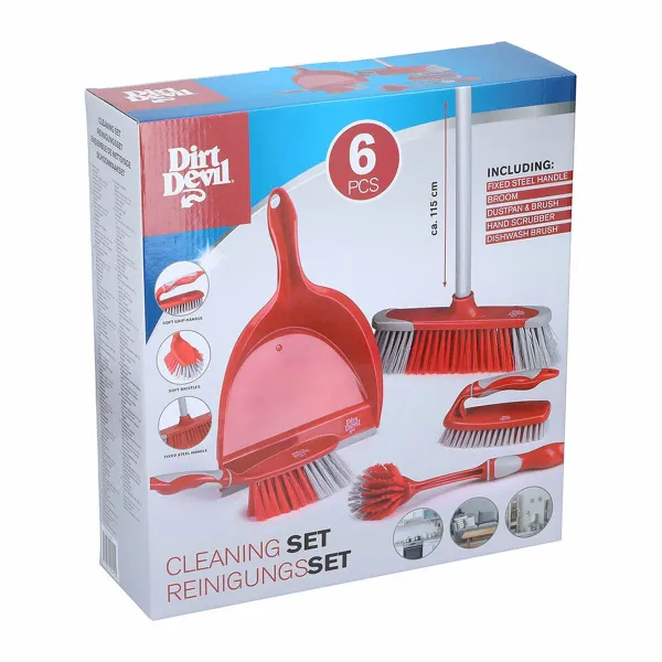 Apkopes un Uzglabāšanas Komplekts Dirt Devil Nerūsējošais tērauds Plastmasa Bloks (6 Daudzums)