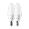 Kynttilä polttimo Philips E 7 W E14 806 lm Ø 3,8 x 11,4 cm 2 osaa (4000 K)