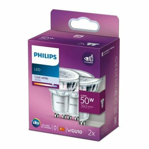 Светодиодная лампа Philips 4,6 W GU10 390 lm F A++ (4000K) (4000 K)