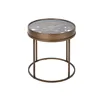 Small Side Table Home ESPRIT Black Golden Metal Crystal 48 x 48 x 51 cm