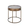 Small Side Table Home ESPRIT Black Golden Metal Crystal 48 x 48 x 51 cm