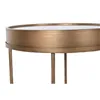 Small Side Table Home ESPRIT Black Golden Metal Crystal 48 x 48 x 51 cm