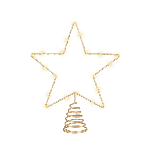 Christmas star Lumineo Golden Metal 27 x 22 x 5 cm