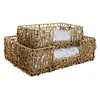 Pet bed Home ESPRIT White Light brown Metal synthetic rattan 50 x 35 x 14 cm (2 Pieces)