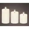 Candle Set Lumineo White Cream (3 Units)