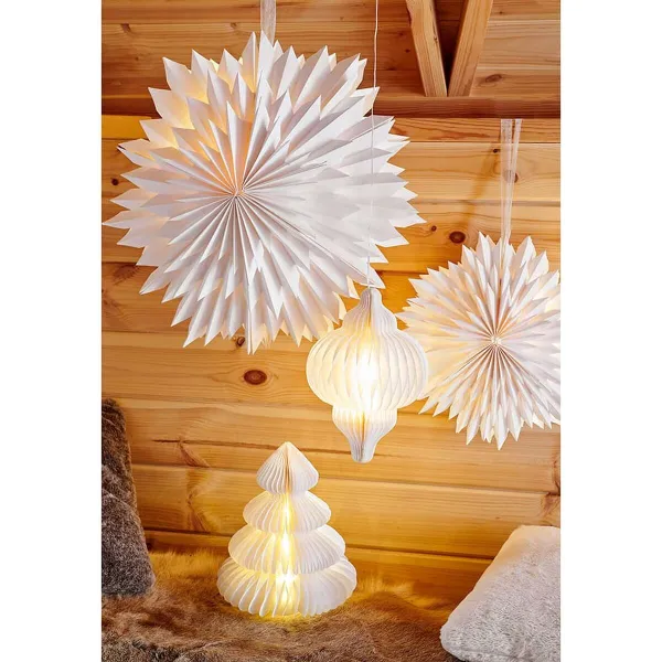 Lighting decoration Lumineo White Christmas Tree Ø 42 x 48 cm