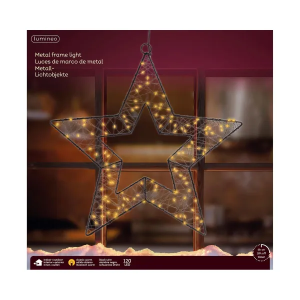 Ziemassvētku zvaigzne Lumineo Metāls Ø 38 cm