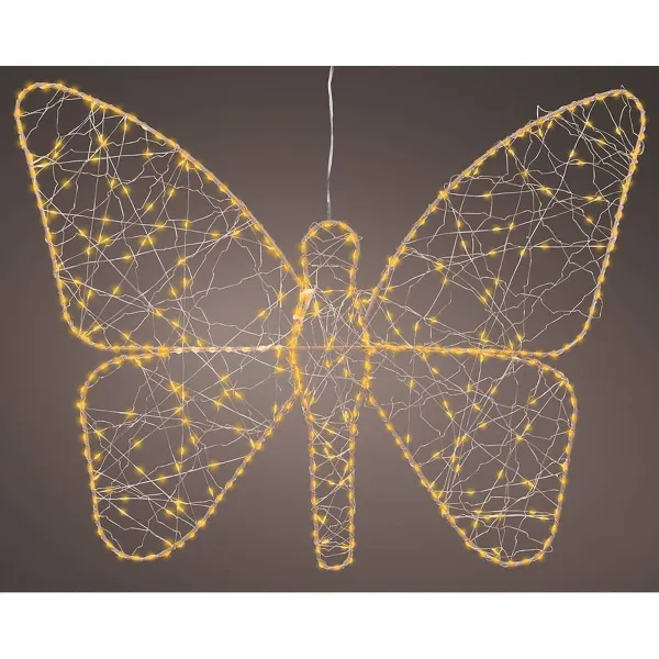 Apgaismojošs dekors Lumineo Bronza Metāls Tauriņš 43 x 58 cm