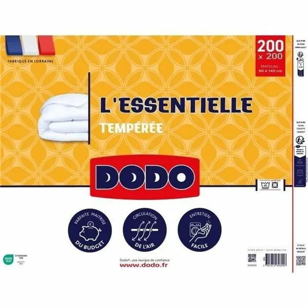 Duvet DODO L'Essentielle Tempérée White 200 x 200 cm