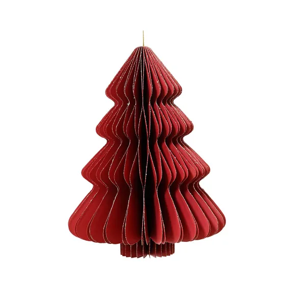 Новогодняя ёлка Decoris Красный бумага Ø 30 x 40 cm