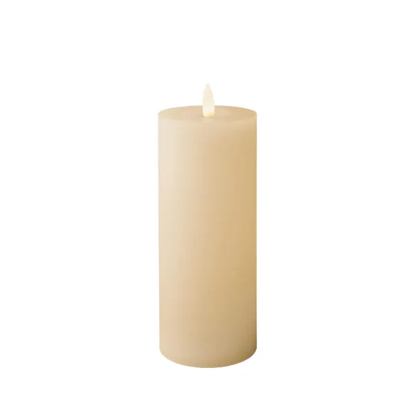 LED Žvakė Lumineo Rusvai gelsva Kreminė Ø 7 x 19 cm (AAA)