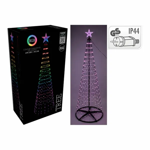 Новогодняя ёлка BASIC & CO Чёрный RGB Металл Пластик Рождество LED
