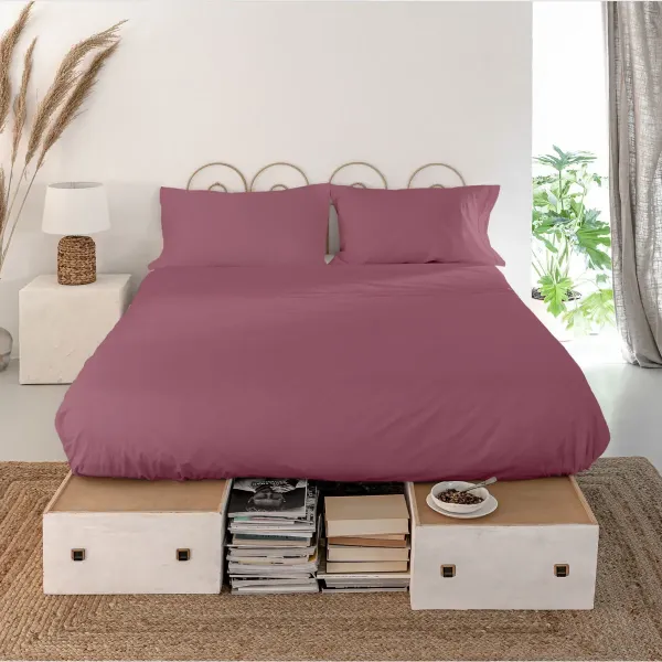 Top sheet HappyFriday Basic Magenta 260 x 270 cm