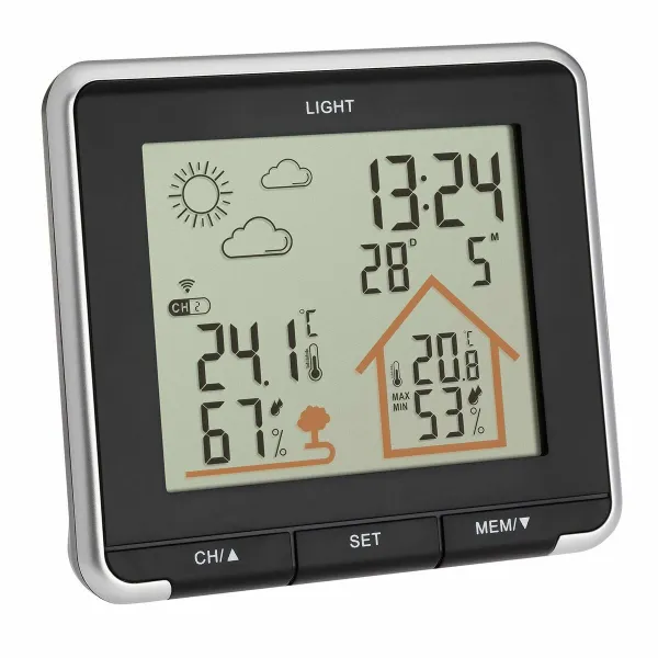 Multifunkcionāla Meteoroloģiskā Stacija TFA Dostmann Life35.1153.01 Melns