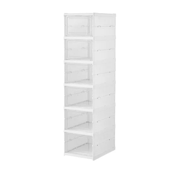 Shoe Rack Fulmo White Hard plastic 25,5 X 34,5 X 105 CM