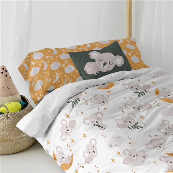 Duvet cover set HappyFriday Moshi Moshi Baby Koala Multicolour 2 Pieces