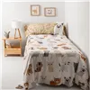 Duvet cover set HappyFriday Mr Fox Cats Multicolour 2 Pieces