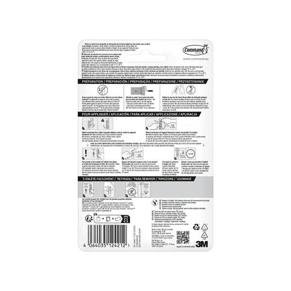Подвесной крючок 3M 1,8 kg Чёрный ABS (1 штук)