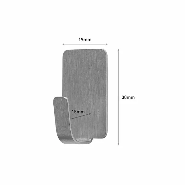 Подвесной крючок 3M Нержавеющая сталь 225 g 19 X 30 X 15 MM Серебристый (4 штук)