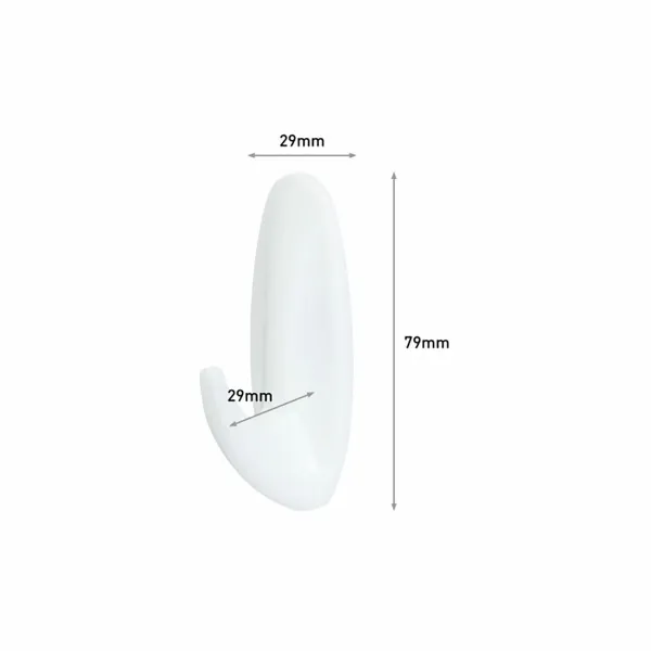 Подвесной крючок 3M 1,3 kg Белый Металл (2 штук)