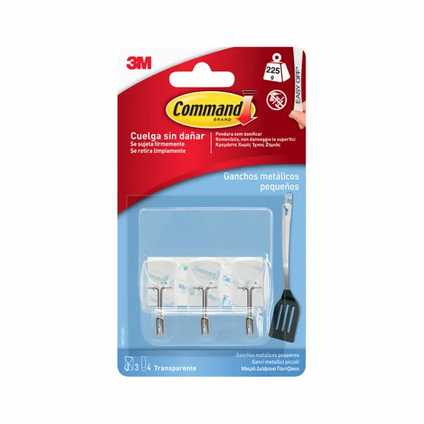 Kabliukas pakabinti 3M Skaidrus 225 g 19 X 41 X 19 MM Plastmasinis