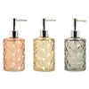 Soap Dispenser Home ESPRIT Yellow Grey Amber Silver Crystal ABS 320 ml 7,5 x 7,5 x 17,5 cm (3 Units)