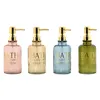 Soap Dispenser Home ESPRIT Green Grey Pink Golden Crystal Plastic 390 ml 9 x 7,5 x 20 cm (4 Units)